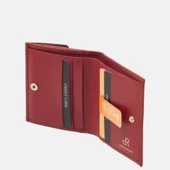 Dames Portemonnees^DR Amsterdam Porto portemonnee S tango red