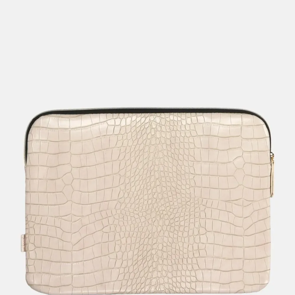 School Accessoires | Laptophoezen^Duifhuizen croco laptophoes 13 inch beige