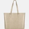 Schoolhandtassen | Dames Laptoptassen^Duifhuizen croco shopper met laptopvak lichttaupe