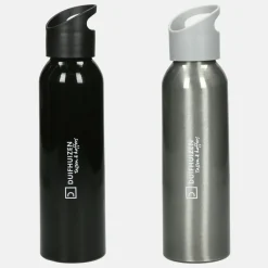 Drinkflessen | School Accessoires^Duifhuizen drinkfles zwart/zilver