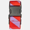 Kofferriemen^Duifhuizen kofferriem stripe purple-red