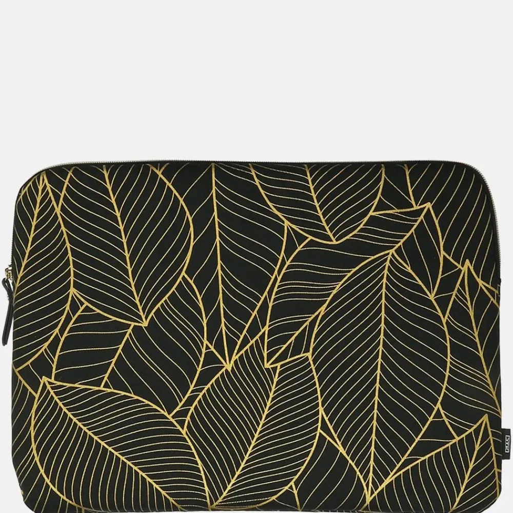 School Accessoires | Gepersonaliseerde Laptophoezen^Duifhuizen laptophoes 15 inch zwart goud blad