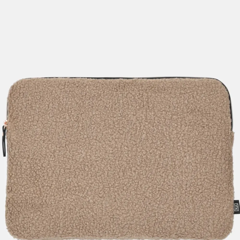 School Accessoires | Gepersonaliseerde Laptophoezen^Duifhuizen laptophoes 15 inch taupe teddy
