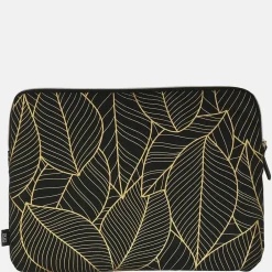 School Accessoires | Gepersonaliseerde Laptophoezen^Duifhuizen laptophoes 15 inch zwart goud blad