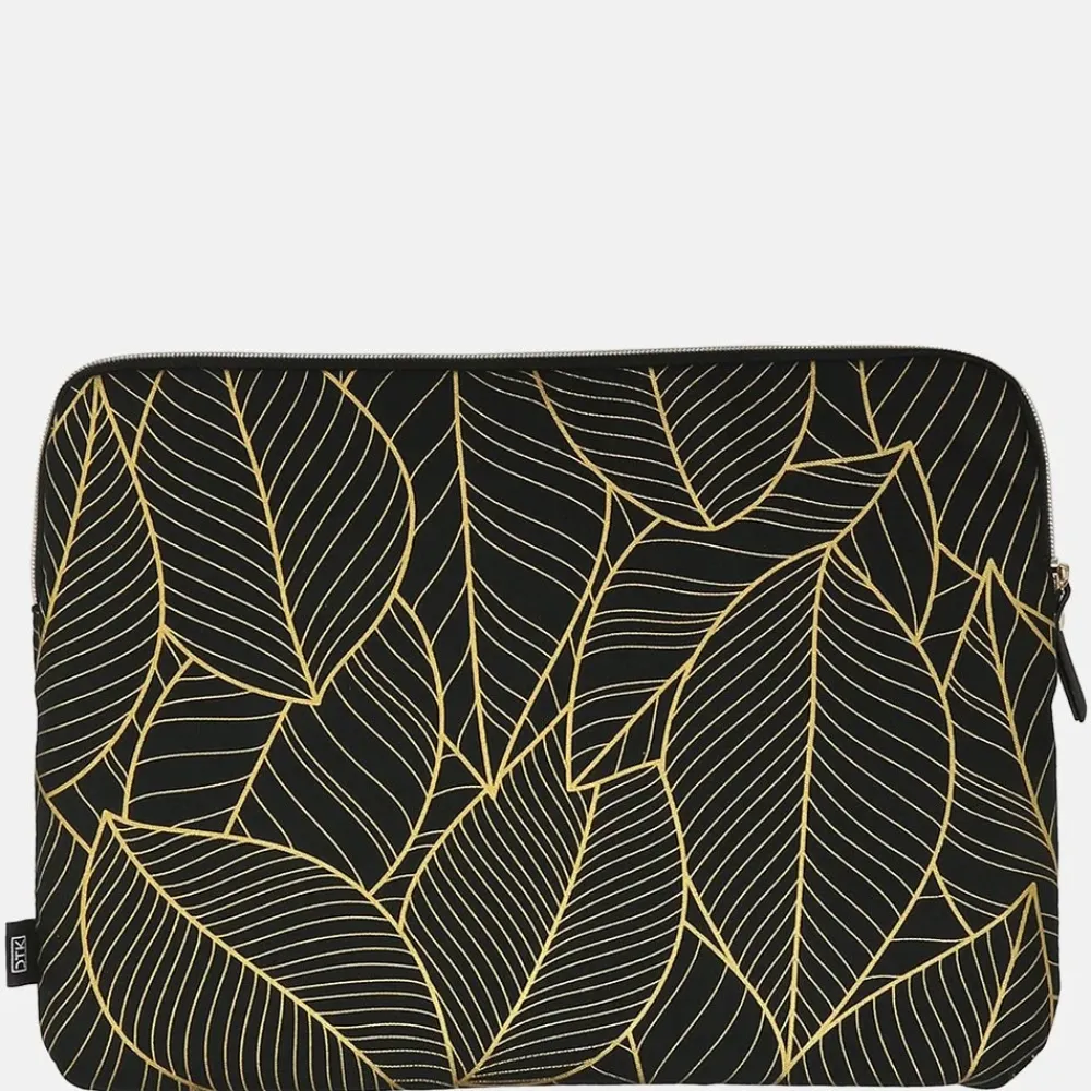 School Accessoires | Gepersonaliseerde Laptophoezen^Duifhuizen laptophoes 15 inch zwart goud blad