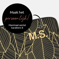 School Accessoires | Gepersonaliseerde Laptophoezen^Duifhuizen laptophoes 15 inch zwart goud blad