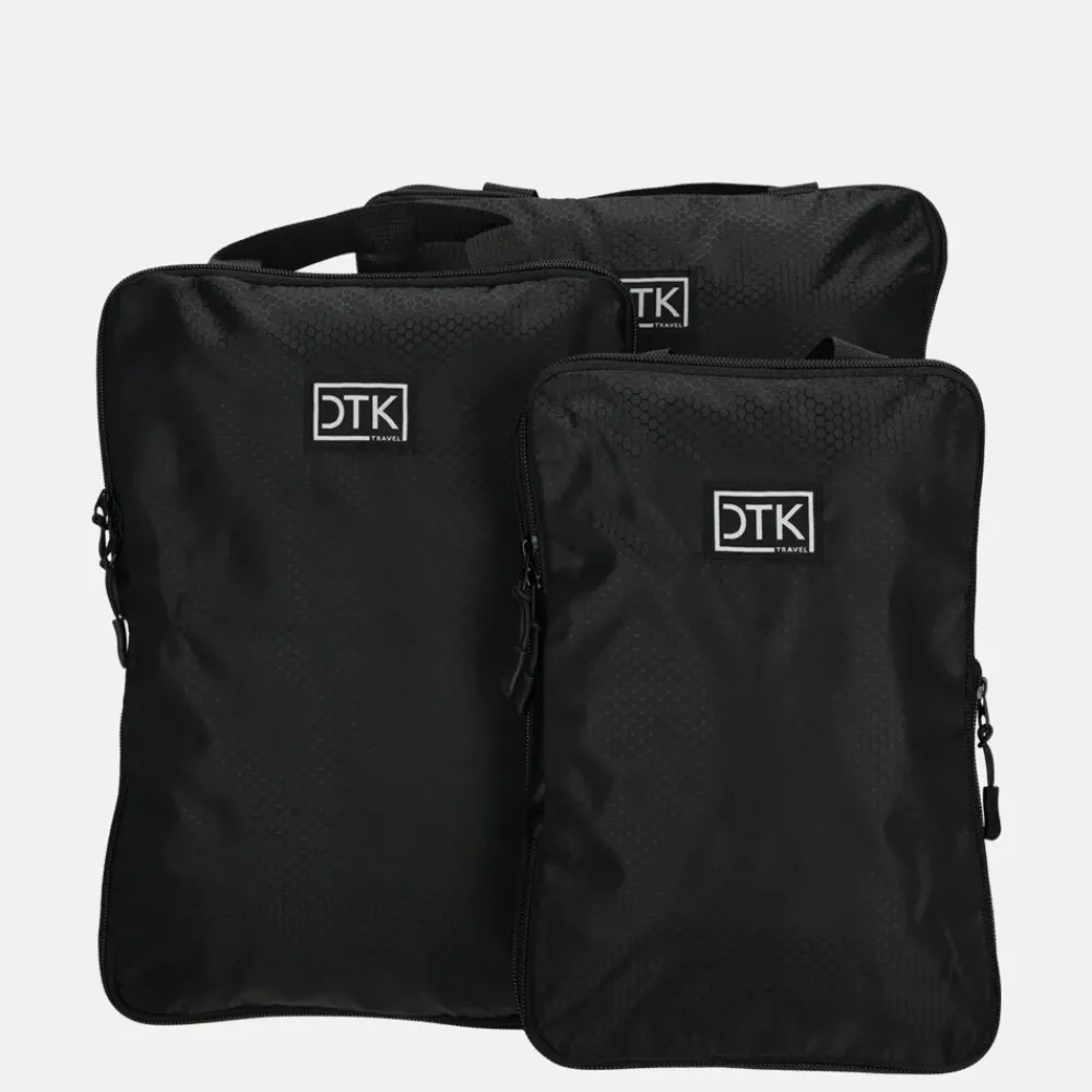 Inpakaccessoires^Duifhuizen packing cubes set compressie zwart
