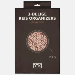 Inpakaccessoires^Duifhuizen packing cubes set compressie panter print