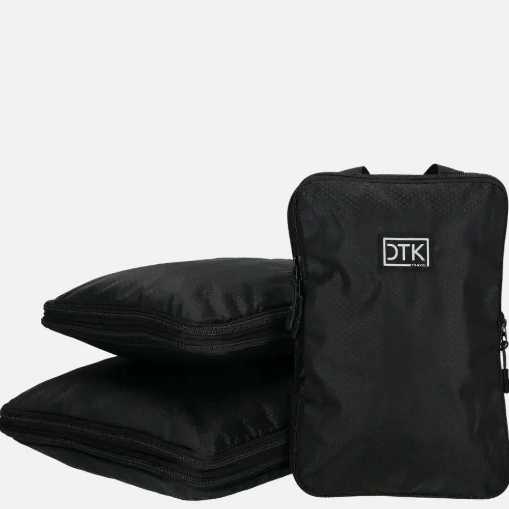 Inpakaccessoires^Duifhuizen packing cubes set compressie zwart