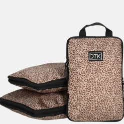 Inpakaccessoires^Duifhuizen packing cubes set compressie panter print