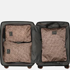 Inpakaccessoires^Duifhuizen packing cubes set compressie panter print