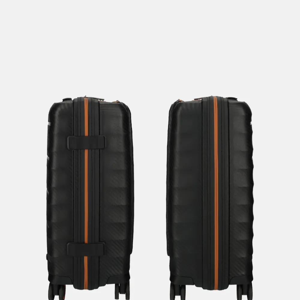 Handbagage Koffers^Duifhuizen Paloma handbagage koffer 55 cm black/copper