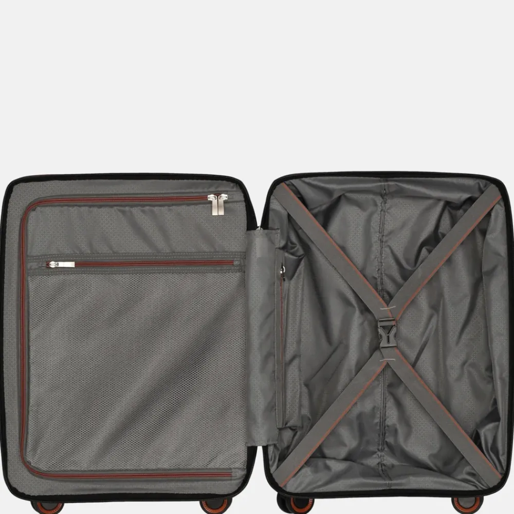 Handbagage Koffers^Duifhuizen Paloma handbagage koffer 55 cm black/copper