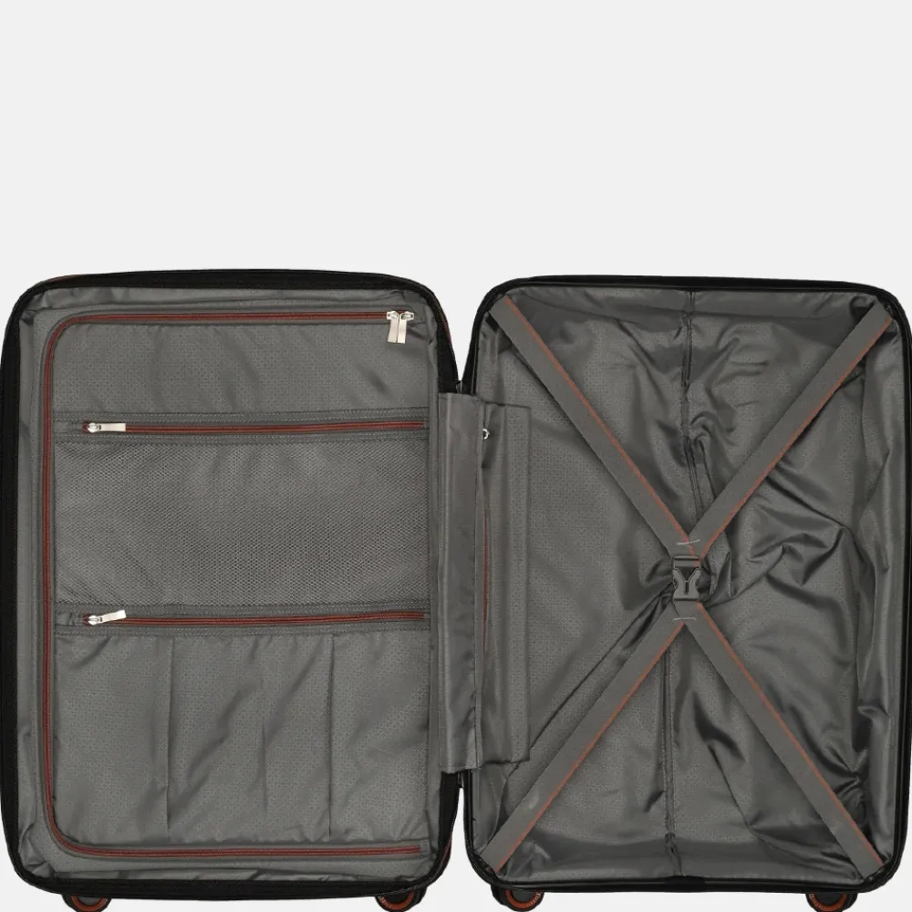 Reiskoffers^Duifhuizen Paloma reiskoffer 67 cm black/copper