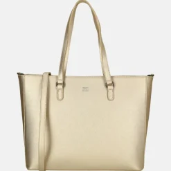 Shoppers^Duifhuizen Saffiano shopper L gold