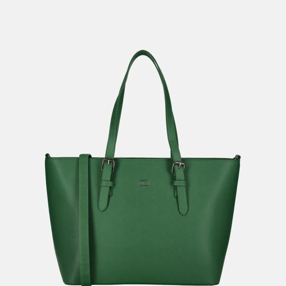 Schoolhandtassen | Shoppers^Duifhuizen Saffiano shopper M papegaai groen