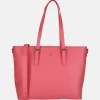 Schoolhandtassen | Dames Laptoptassen^Duifhuizen Saffiano shopper met laptopvak L fuchsia