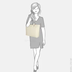Shoppers^Duifhuizen Saffiano shopper L creme