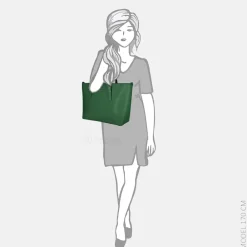 Schoolhandtassen | Shoppers^Duifhuizen Saffiano shopper M papegaai groen