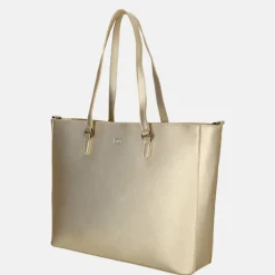 Shoppers^Duifhuizen Saffiano shopper L gold