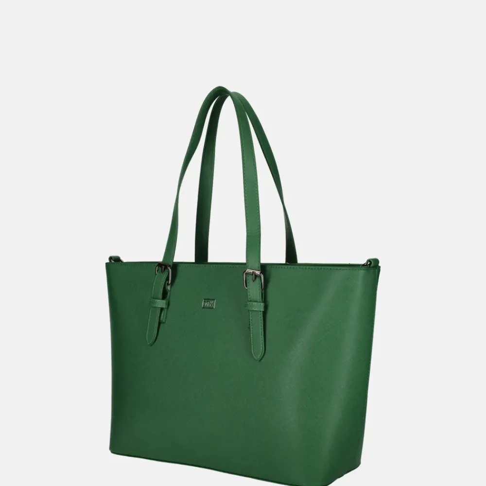 Schoolhandtassen | Shoppers^Duifhuizen Saffiano shopper M papegaai groen
