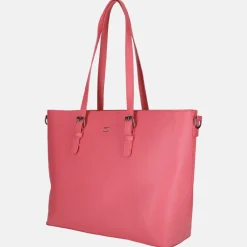 Schoolhandtassen | Dames Laptoptassen^Duifhuizen Saffiano shopper met laptopvak L fuchsia