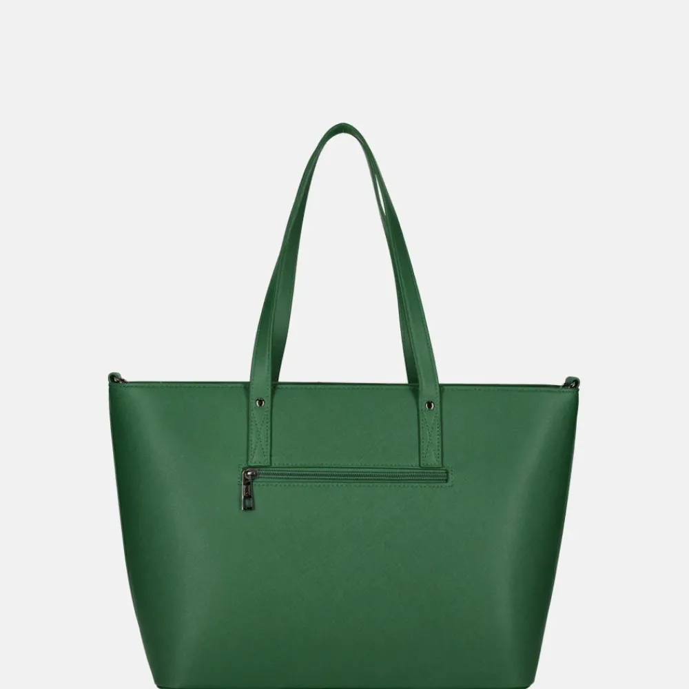 Schoolhandtassen | Shoppers^Duifhuizen Saffiano shopper M papegaai groen