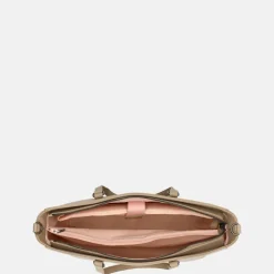 Shoppers^Duifhuizen Saffiano shopper L taupe
