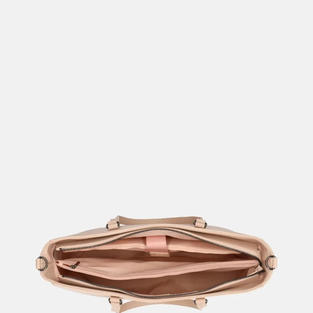 Shoppers^Duifhuizen Saffiano shopper L oudroze
