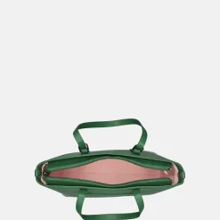 Schoolhandtassen | Shoppers^Duifhuizen Saffiano shopper M papegaai groen