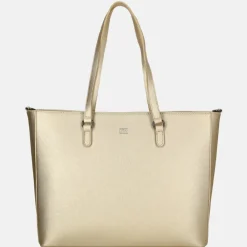 Shoppers^Duifhuizen Saffiano shopper L gold