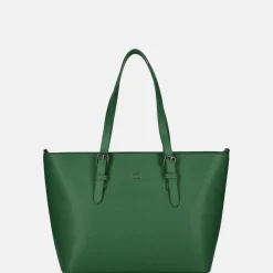 Schoolhandtassen | Shoppers^Duifhuizen Saffiano shopper M papegaai groen