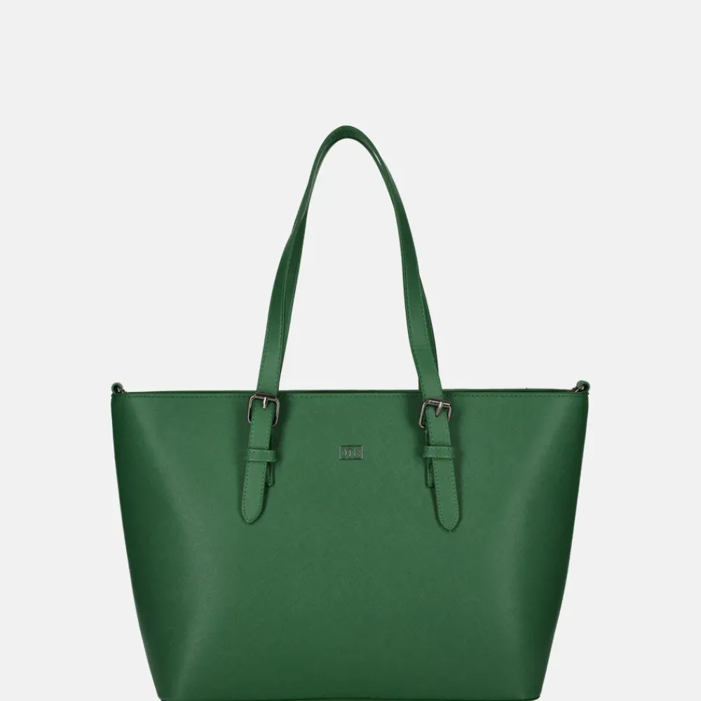 Schoolhandtassen | Shoppers^Duifhuizen Saffiano shopper M papegaai groen
