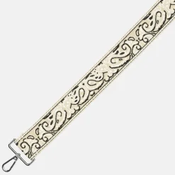 Schouderbanden^Duifhuizen schouderband paisley beige/wit