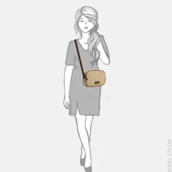 Crossbody Tassen^Emily & Noah Elda crossbody tas raffia sand