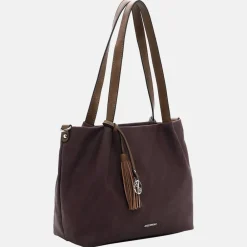 Shoppers^Emily & Noah Elke shopper dark wine