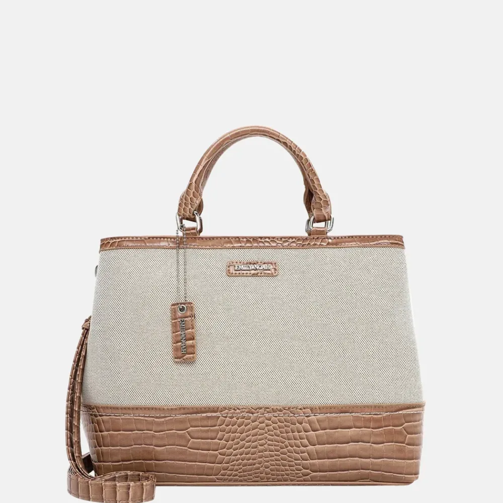 Handtassen^Emily & Noah Emilia handtas M taupe