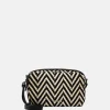 Crossbody Tassen^Emily & Noah Raffia crossbody tas black/taupe