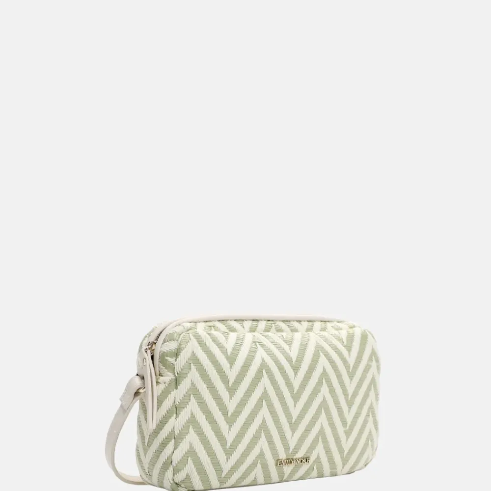 Crossbody Tassen^Emily & Noah Raffia crossbody tas pistachio