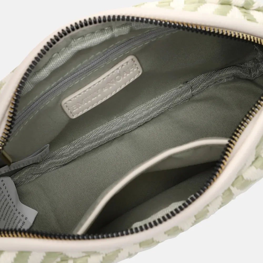Crossbody Tassen^Emily & Noah Raffia crossbody tas pistachio