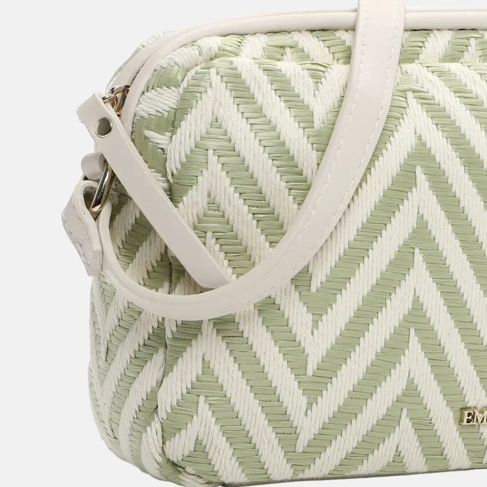 Crossbody Tassen^Emily & Noah Raffia crossbody tas pistachio