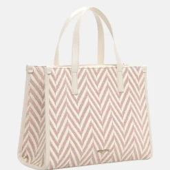 Handtassen^Emily & Noah Raffia handtas M pink salt