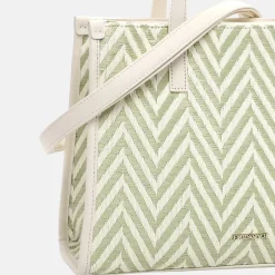 Handtassen^Emily & Noah Raffia handtas M pistachio