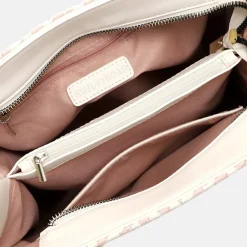 Handtassen^Emily & Noah Raffia handtas M pink salt