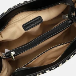 Handtassen^Emily & Noah Raffia handtas M black/taupe
