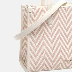 Handtassen^Emily & Noah Raffia handtas M pink salt