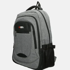 School Rugzakken | School Rugzakken^Enrico Benetti Hamburg laptoprugzak 17 inch lichtgrijs