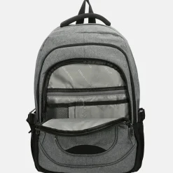 School Rugzakken | School Rugzakken^Enrico Benetti Hamburg laptoprugzak 17 inch lichtgrijs