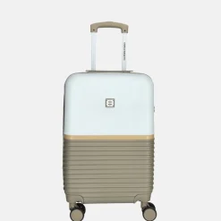 Handbagage Koffers^Enrico Benetti handbagage koffer 55 cm taupe-ivoor