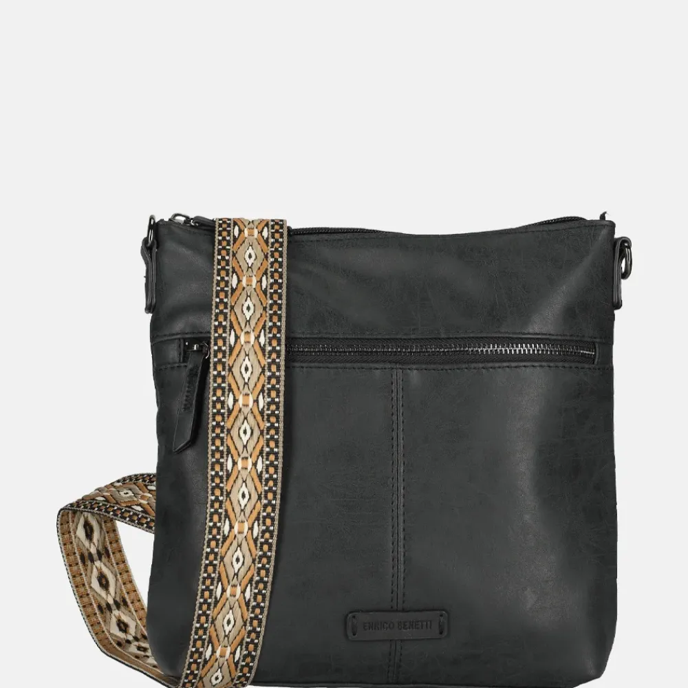 Crossbody Tassen^Enrico Benetti Indy crossbody tas zwart